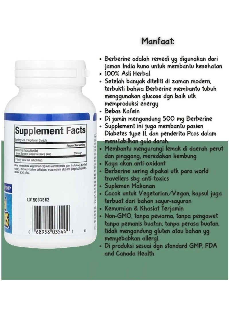 Natural Factors WellBetX Berberine 500 mg 60 Vegetarian Capsules - Image 4