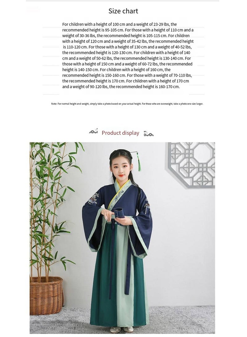 general Traditional Girl's Ancient Hanfu Costume - Elegant Princess Performance Dress for Stage, Cosplay & Cultural Events