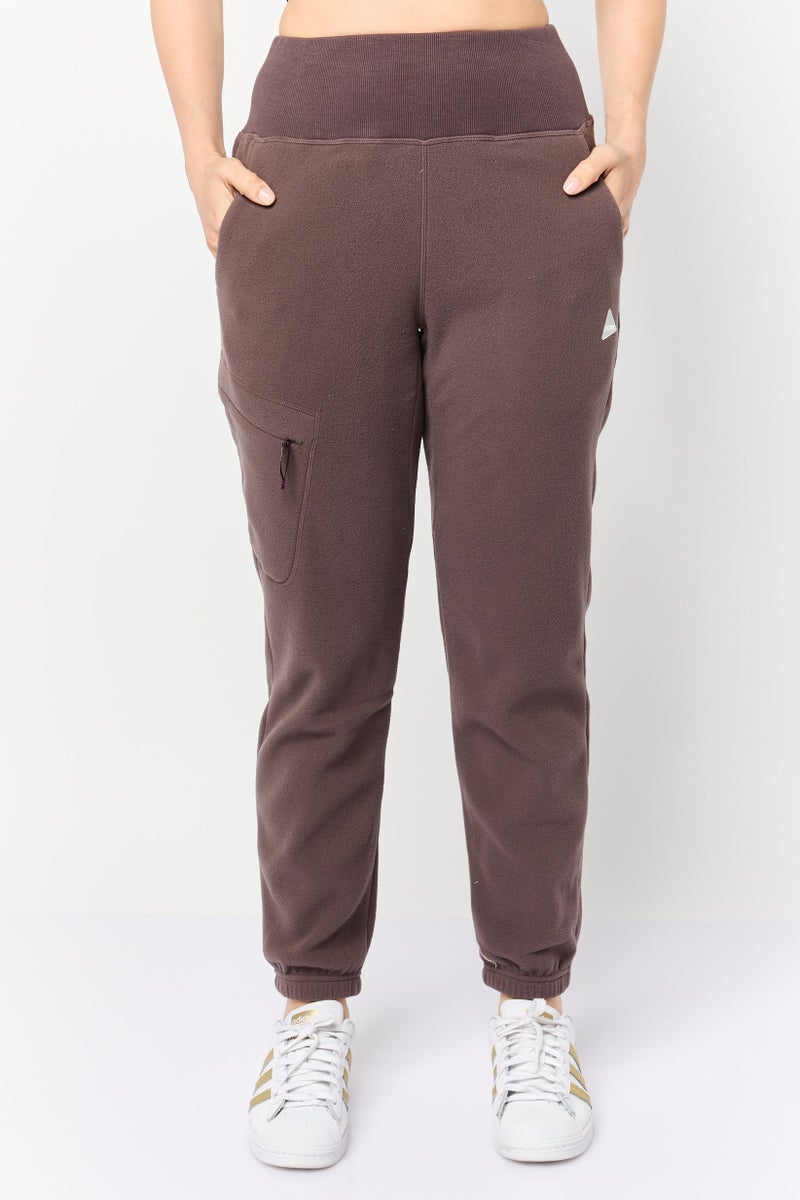Hoka Women Sportswear Fit Running Fleece Jogger Pants, Grape - Image 1