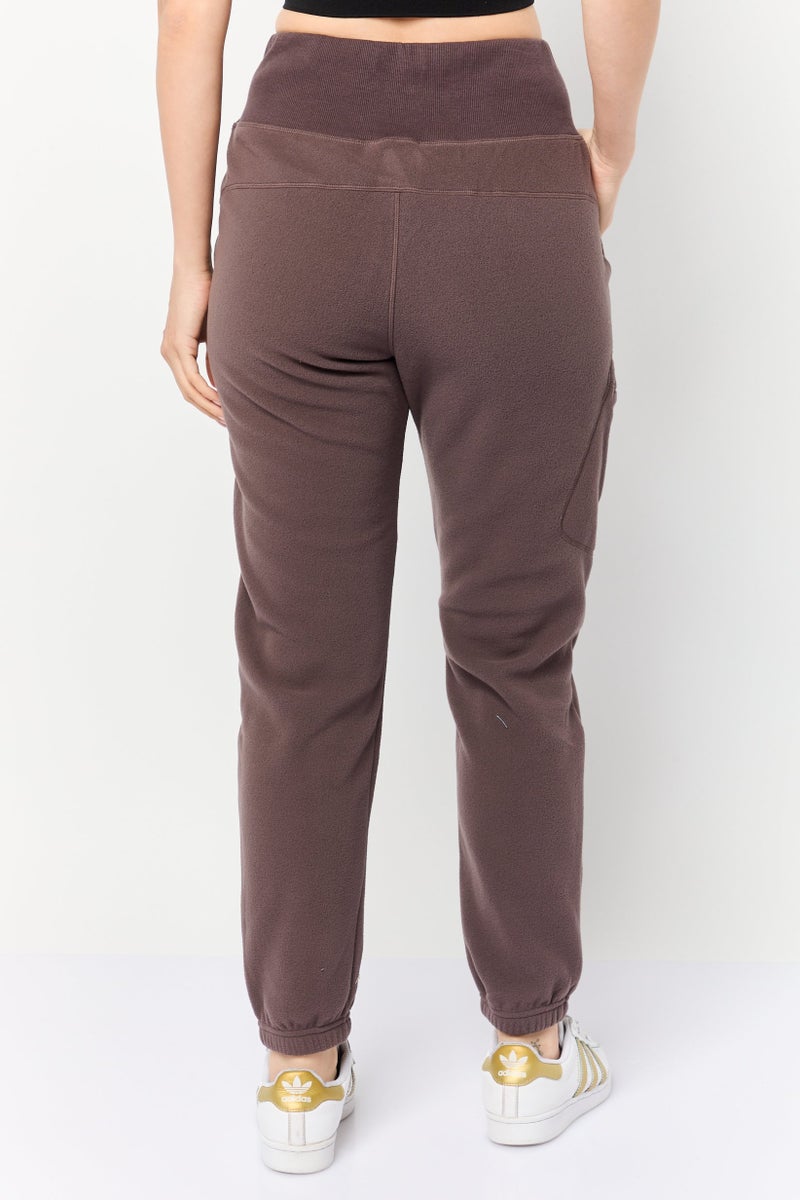 Hoka Women Sportswear Fit Running Fleece Jogger Pants, Grape - Image 2
