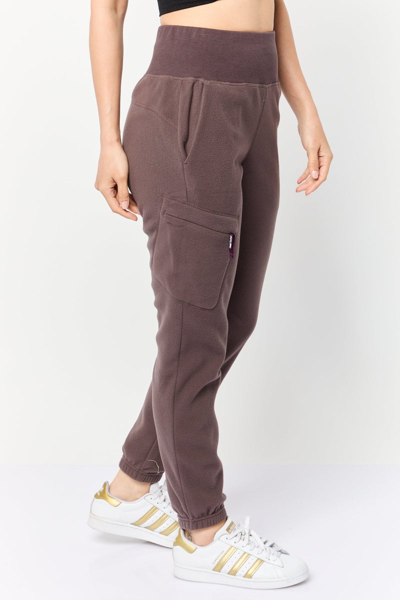 Hoka Women Sportswear Fit Running Fleece Jogger Pants, Grape - Image 3