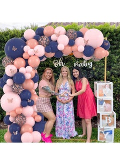 Navy Blue And Pink Balloon Garland Kit 140Pcs Gender Reveal Balloon Arch Navy Blue Balloon Garland Kit With Pink Rose Gold Balloons 5/12/18 Inch For Boy Or Girl Baby Shower Wedding Decorations - pzsku/ZAAF6DB9B185287643F64Z/45/_/1734348194/2016cfc3-3129-41e5-9bef-bd1cf725620e