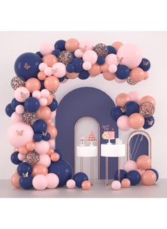 Navy Blue And Pink Balloon Garland Kit 140Pcs Gender Reveal Balloon Arch Navy Blue Balloon Garland Kit With Pink Rose Gold Balloons 5/12/18 Inch For Boy Or Girl Baby Shower Wedding Decorations - pzsku/ZAAF6DB9B185287643F64Z/45/_/1734348275/8b6f1252-8674-492c-8539-b99001366c76