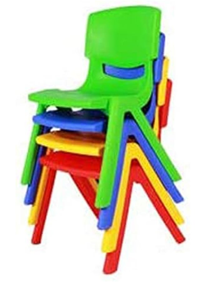 Rainbow Toys RBW TOYS Kids Chairs durable Plastic Stacking Chair For indoor & outdoor Use Height 34cm (Blue) Chair for kids  - Image 5