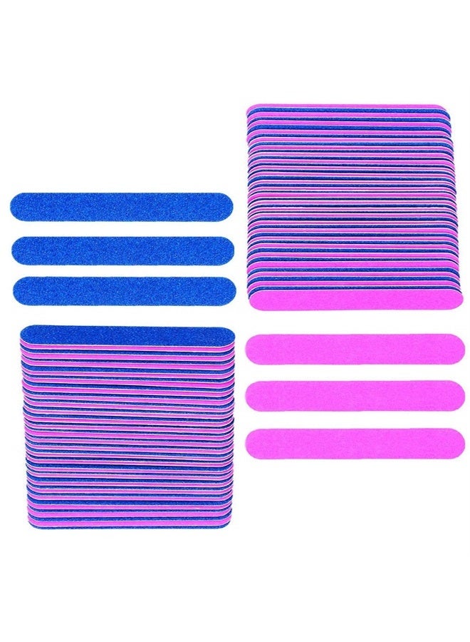 KISEER Small Nail Files Bulk, 100 Pcs Disposable Double Sided Emery Boards Travel Size for Men, Women, Kids (3.3 Inch) - Image 1