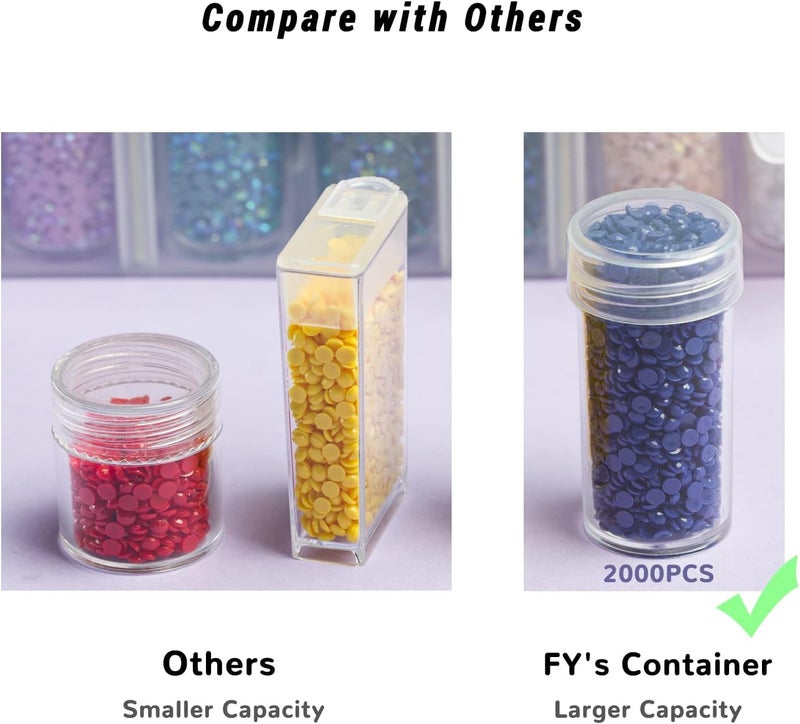 forever young Diamond Painting Storage Containers, 1 Pack 60 Grids Bead Organizer and Diamond Painting Labels, Bead Organizers and Storage for Diamond Art Accessories, Diamond Bead Storage - Image 4