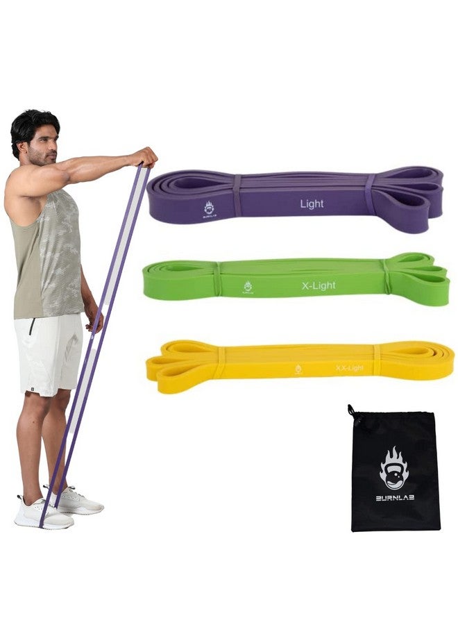 Burnlab Resistance Bands (Set of 3) with Carrying Pouch, Pull Up Assistance Bands for Exercise, Stretching, Gyms, Home Fitness - for Men and Women - Image 1