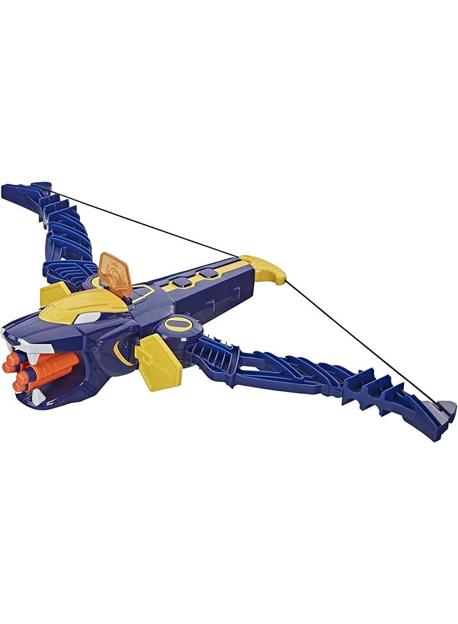 باور رينجرز لعبة Beast Morphers Beast X King Mega Bow Toy Nerf Dart Firing مسلسل تلفزيوني مستوحى من الحركة للأولاد من سن 8 سنوات فما فوق E7832 - Image 1