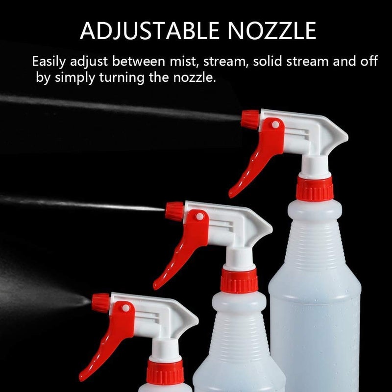 Cosywell Plastic Spray Bottle Nozzle Heavy Duty Spraying Bottle Replacement Part Leak Proof Mist Water Bottle Spray Nozzle for Chemical Cleaning Solutions All-Purpose Adjustable Head Sprayer 4PCS (Red) - Image 4