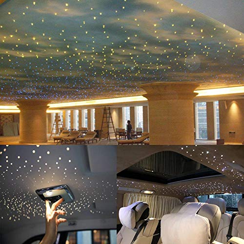 AKEPO Fiber Optic Light Kit 20W RGBW Twinkle+APP+Sound Activated Dual-Head Fiber Optic Star Ceiling Light Total 620pcs of 9.8ft/3m Mixed Fiber Optic Strands for Car Headliner Star/Media Room - Image 5