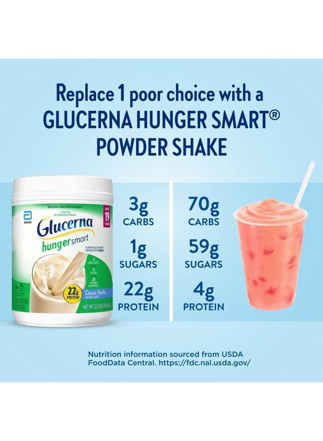 Glucerna بودرة هانجر سمارت، مشروب سكري لدعم إدارة مستوى السكر في الدم، 22 جرام بروتين، 130 سعرة حرارية، فانيليا كلاسيكية، 22.3 أونصة، عبوة 2 - Image 5