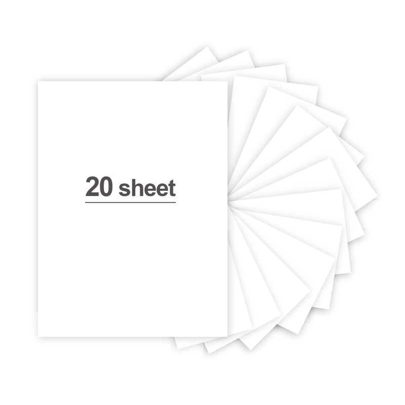 20 Sheets White Cardstock 85 x 11in 250gsm92lb Cardstock Paper for DIY Arts and Cards Making Heavy White Craft Paper for Invitations Stationary PrintingScrapbook Supplies