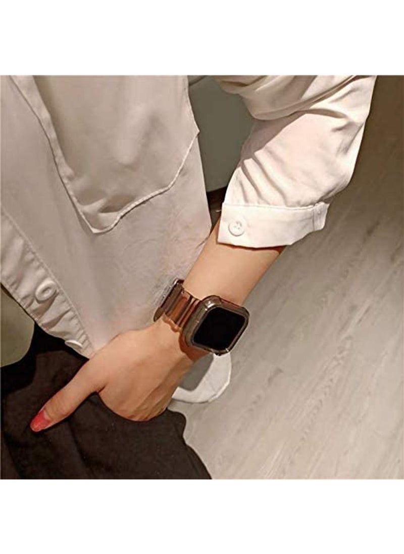 GT-Wheel - Clear Watch Band for Apple Watch, Transparent Clear Soft Silicone Sports iWatch Band Strap for Apple Watch Series 6/5/4/SE - Image 1