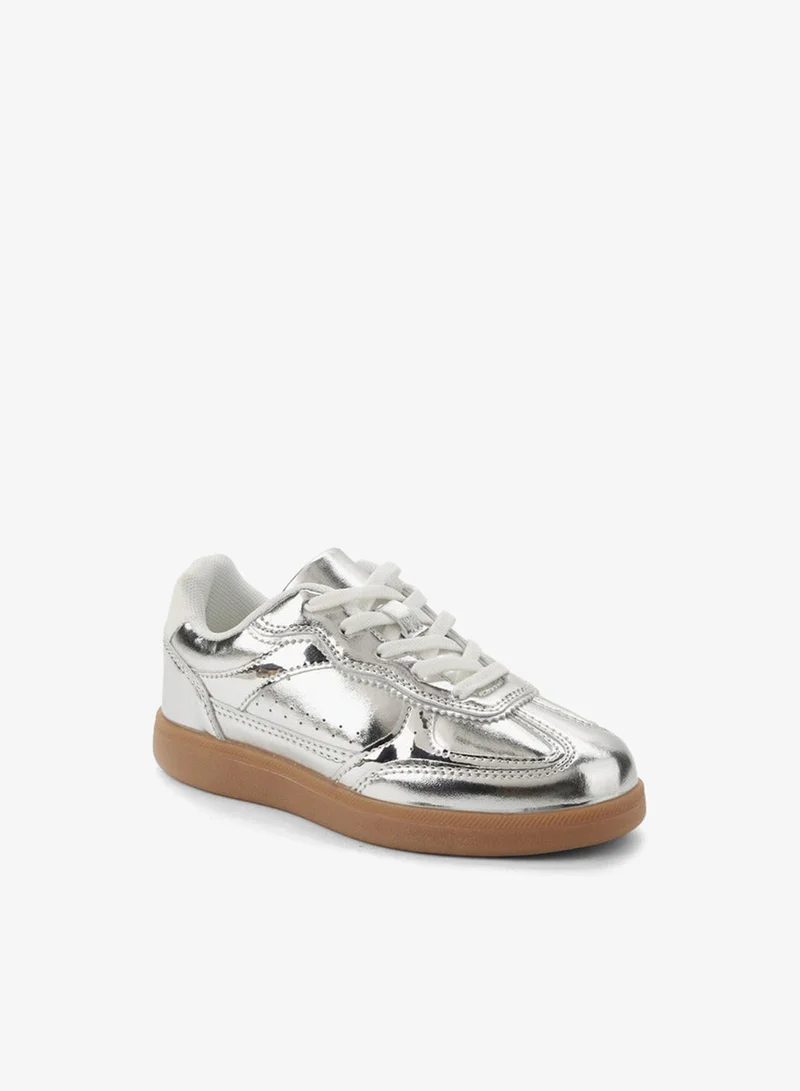 Little Missy Girls Lace-Up Sneakers