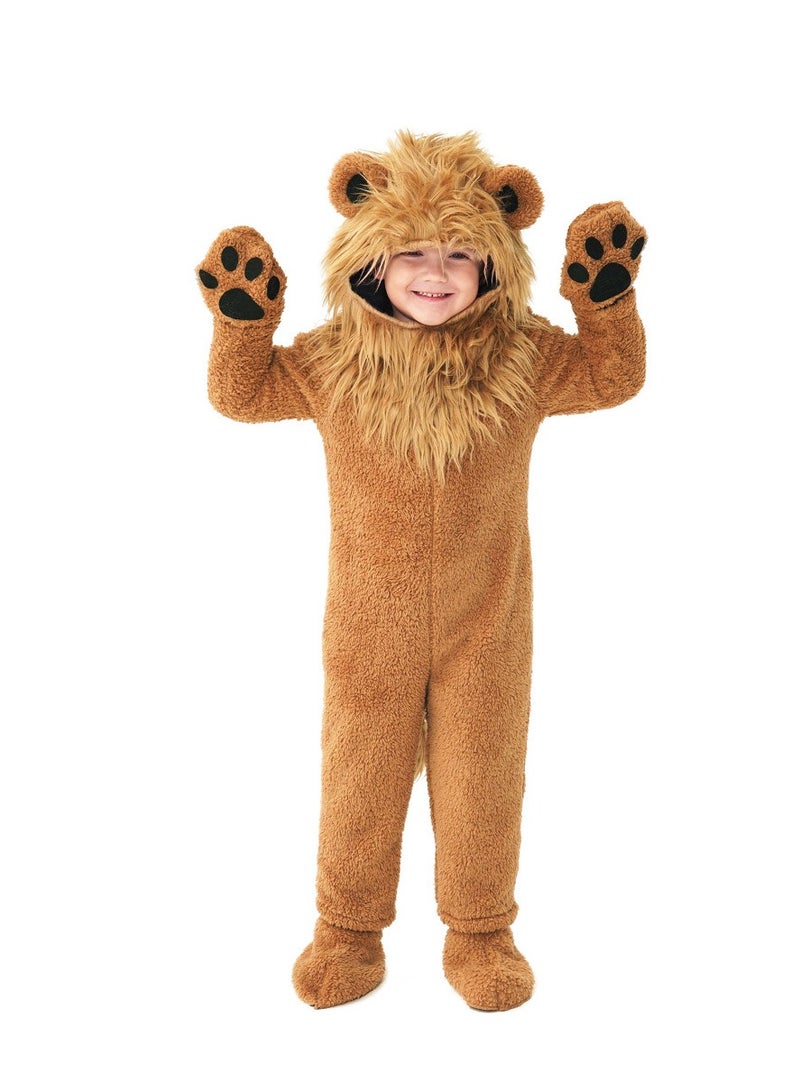 xppier Lion Costume for Kids and Toddlers, Halloween Costume for Kids, Animal Costumes for Kids, Hooded Jumpsuit Animal Outfit for Cosplay Costume Party, Birthday, Photo Shoot, 8-10 Years  - Image 1