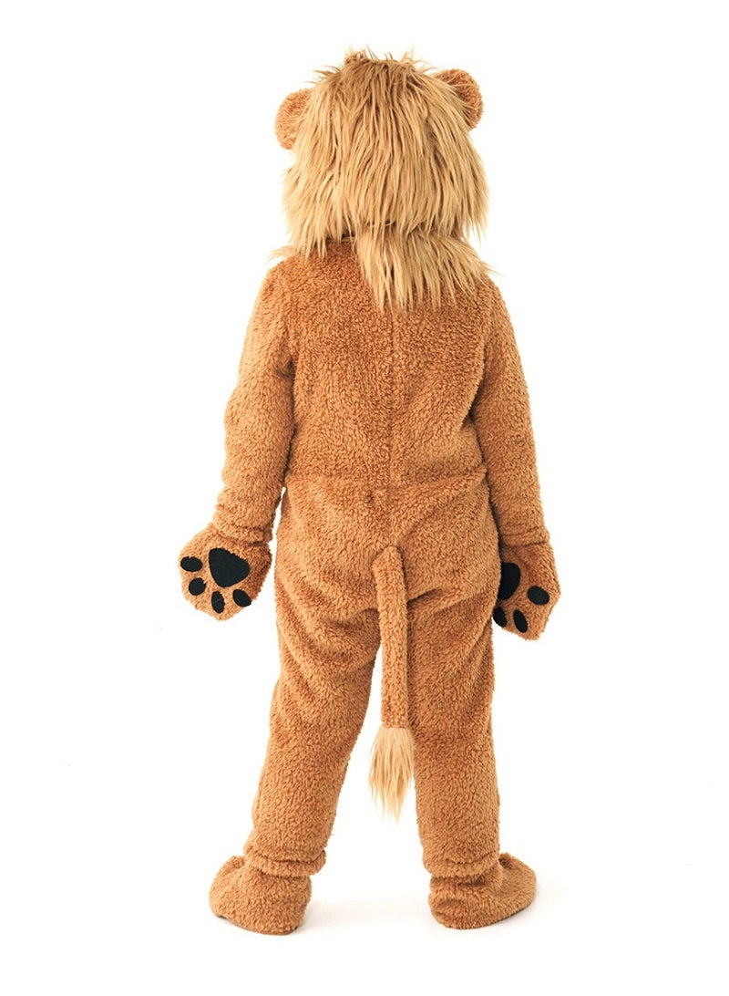 xppier Lion Costume for Kids and Toddlers, Halloween Costume for Kids, Animal Costumes for Kids, Hooded Jumpsuit Animal Outfit for Cosplay Costume Party, Birthday, Photo Shoot, 8-10 Years  - Image 2