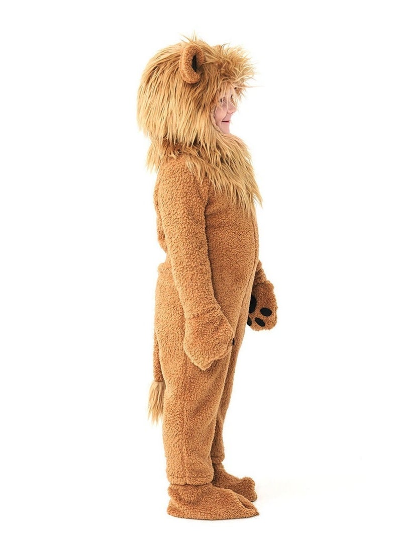 xppier Lion Costume for Kids and Toddlers, Halloween Costume for Kids, Animal Costumes for Kids, Hooded Jumpsuit Animal Outfit for Cosplay Costume Party, Birthday, Photo Shoot, 8-10 Years - Image 3
