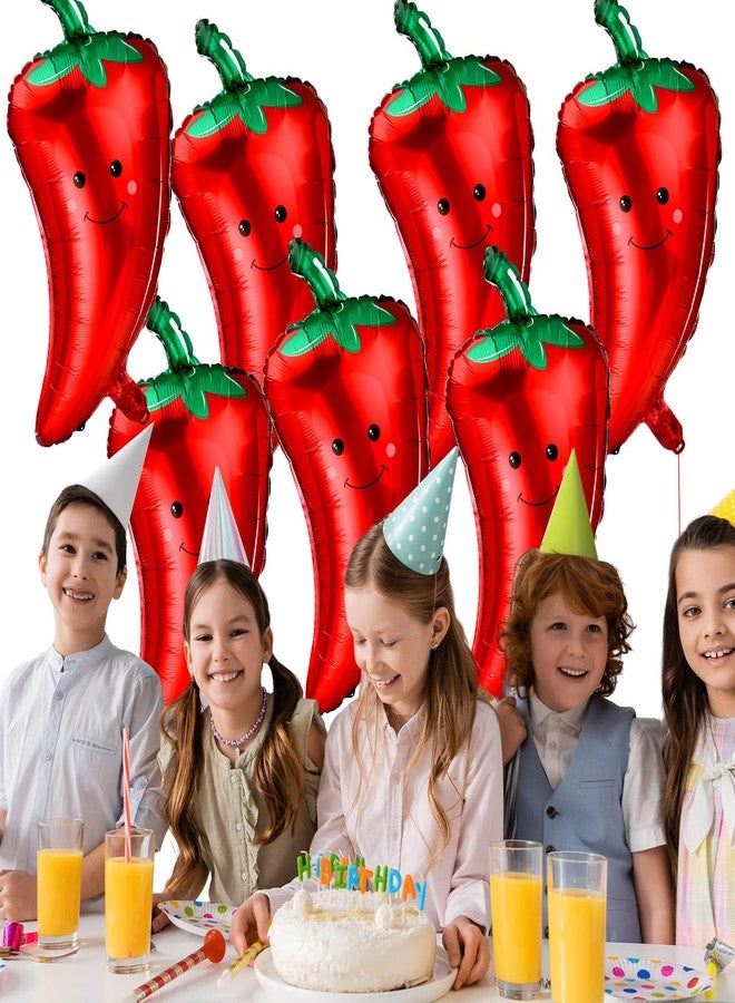 Arrowbash 24 Pcs Chili Pepper Decoration Chili Foil Balloons Decor Pepper Cook off Contest Birthday Party Decoration Fiesta Vegetables BBQ Aluminum Balloons for Mexican Fiesta Party Supplies - Image 5
