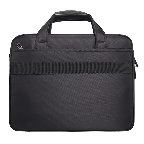 YAJIE Men's X-Large Black Canvas Tote Laptop Bag, 19 Inch, Work Briefcase with Laptop Compartment, Water-Repellent, Limited - Image 3