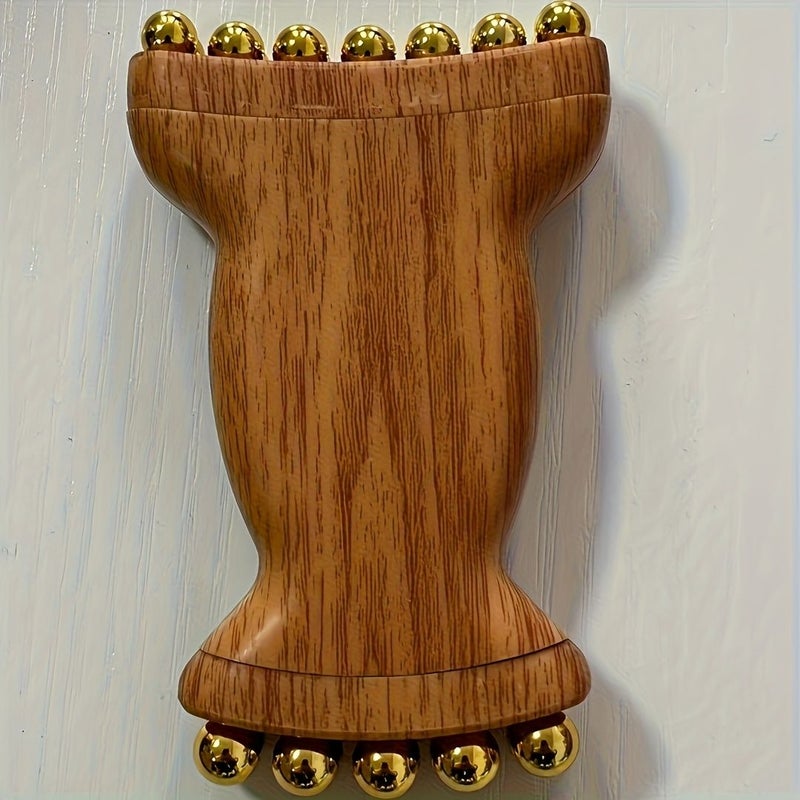 Facial Neck Massager with Ergonomic Wood Handle Ice Roller Gua Sha Tool Sensitive Skin Care - Image 2