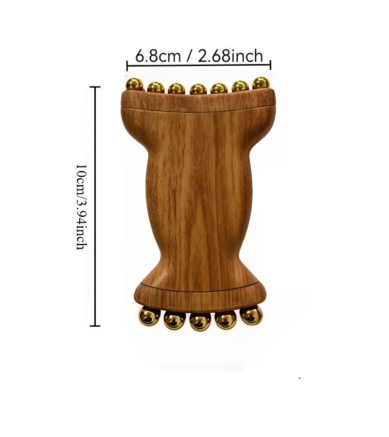 Facial Neck Massager with Ergonomic Wood Handle Ice Roller Gua Sha Tool Sensitive Skin Care - Image 4