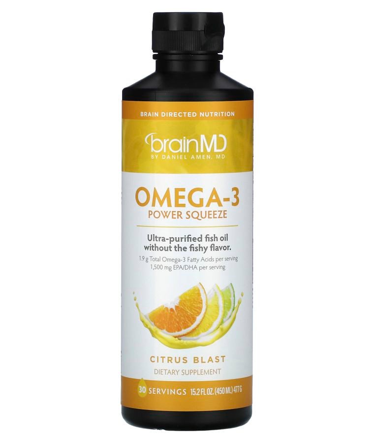 BRAINMD Omega-3 Power Squeeze Citrus Blast 15.2 fl oz (477 g)