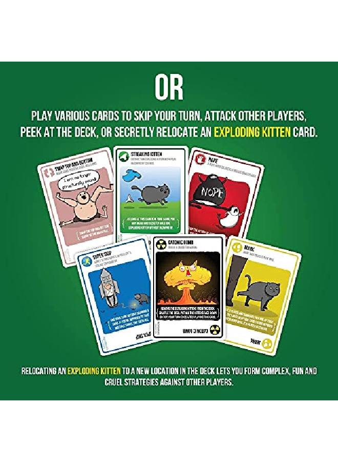 Exploding Kittens LLC Streaking Kittens Expansion Set - Ridiculous Russian Roulette Card Game, Easy Family-Friendly Party Games - Card Games For Adults, Teens & Kids - 15 Card Add-On  - Image 5