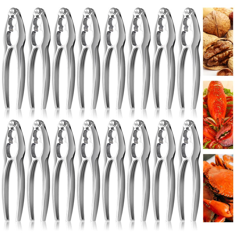 ZAUGONTW Crab Crackers and Tools 16 Pieces Lobster Crackers Crab Crackers Sets Seafood Tools Set Nut Crackers Tools