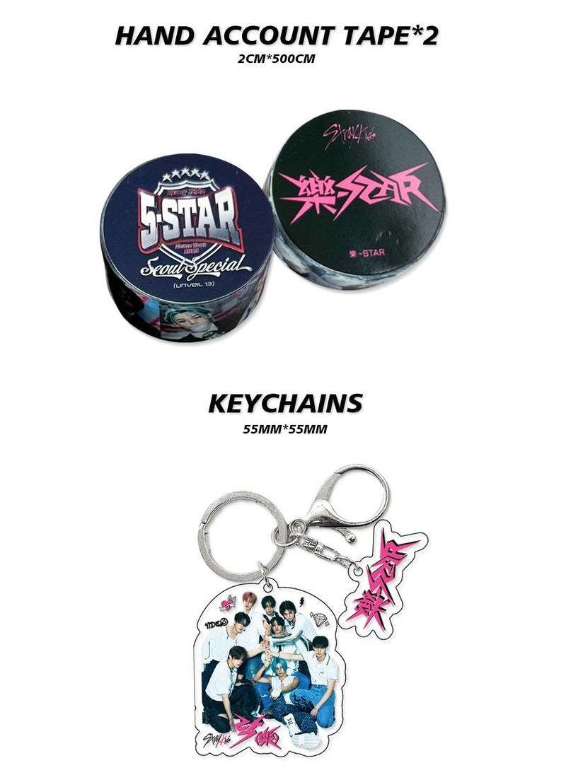 Generic StrayKids Album Rock Star Gift Box Set With Lomo Cards, Acrylic Stand, Hand Account Tape, Lanyard, Stickers, Photo Card  - Image 3
