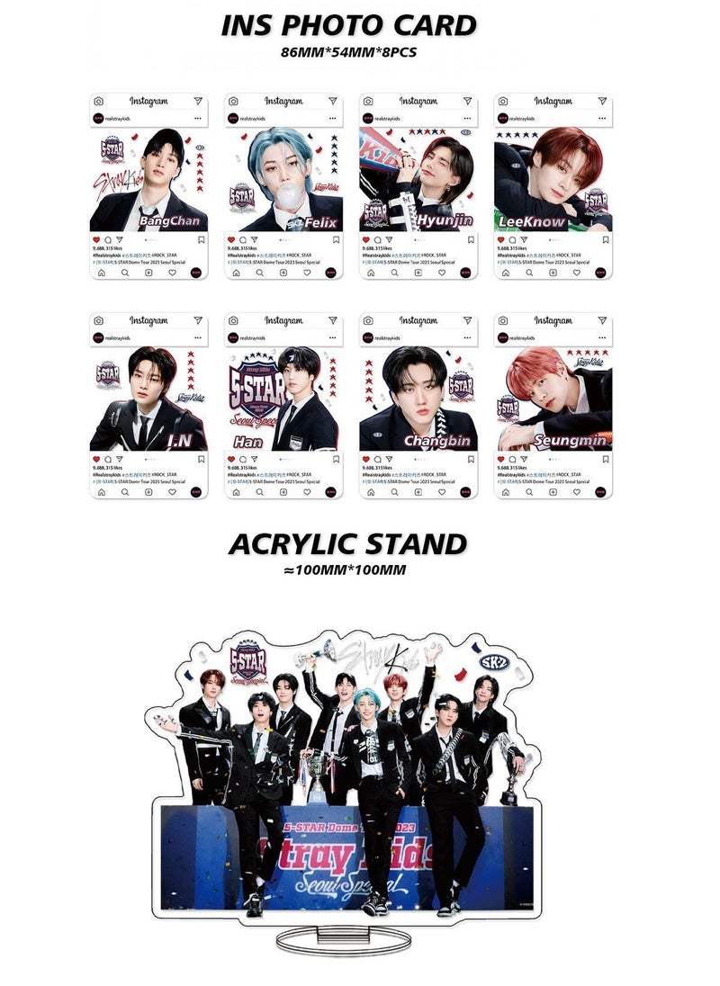 Generic StrayKids Album Rock Star Gift Box Set With Lomo Cards, Acrylic Stand, Hand Account Tape, Lanyard, Stickers, Photo Card  - Image 4
