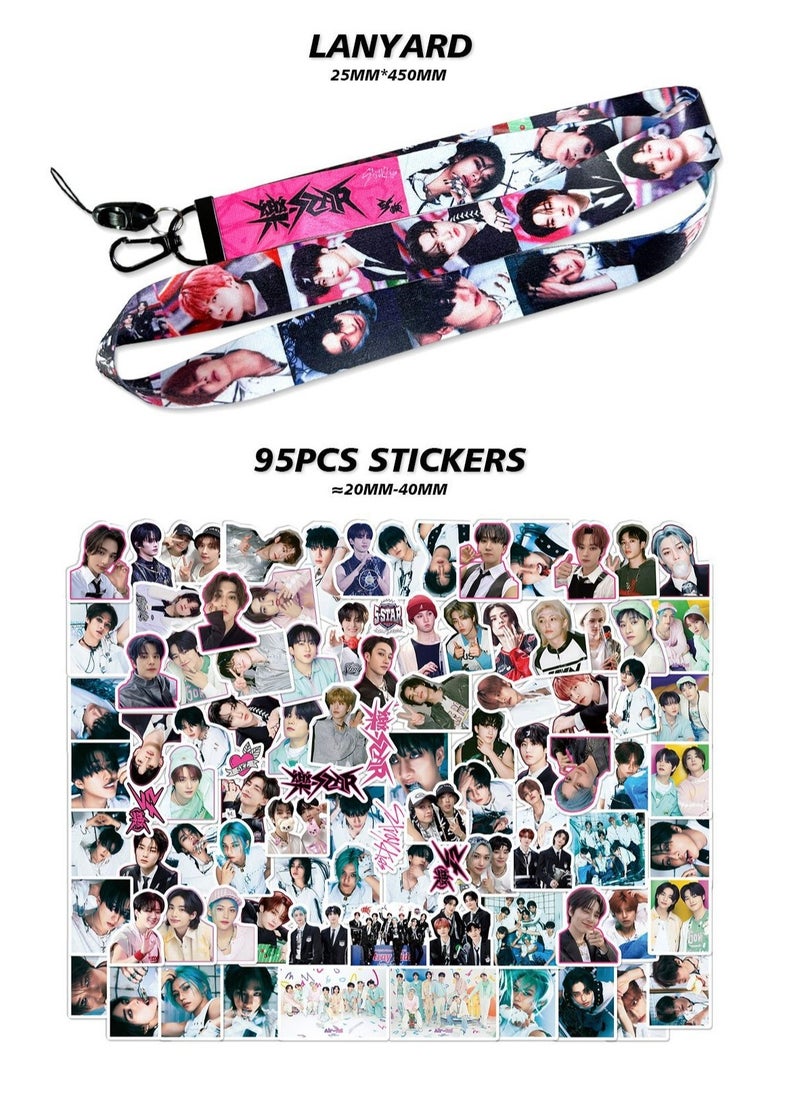 Generic StrayKids Album Rock Star Gift Box Set With Lomo Cards, Acrylic Stand, Hand Account Tape, Lanyard, Stickers, Photo Card  - Image 5