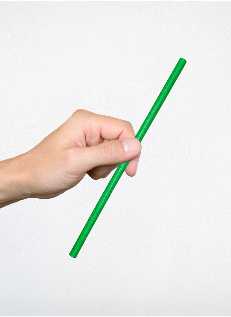 YASHTECH 8mm Paper Straws Green Individually Wrapped Pack of 500  - Image 2