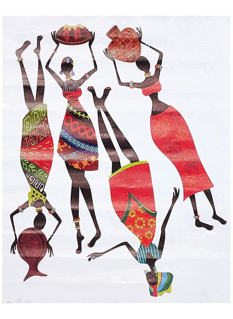 Decals Design Decals Design ' African Women' Wall Sticker (PVC Vinyl, 50 cm x 70 cm, Black)  - Image 1