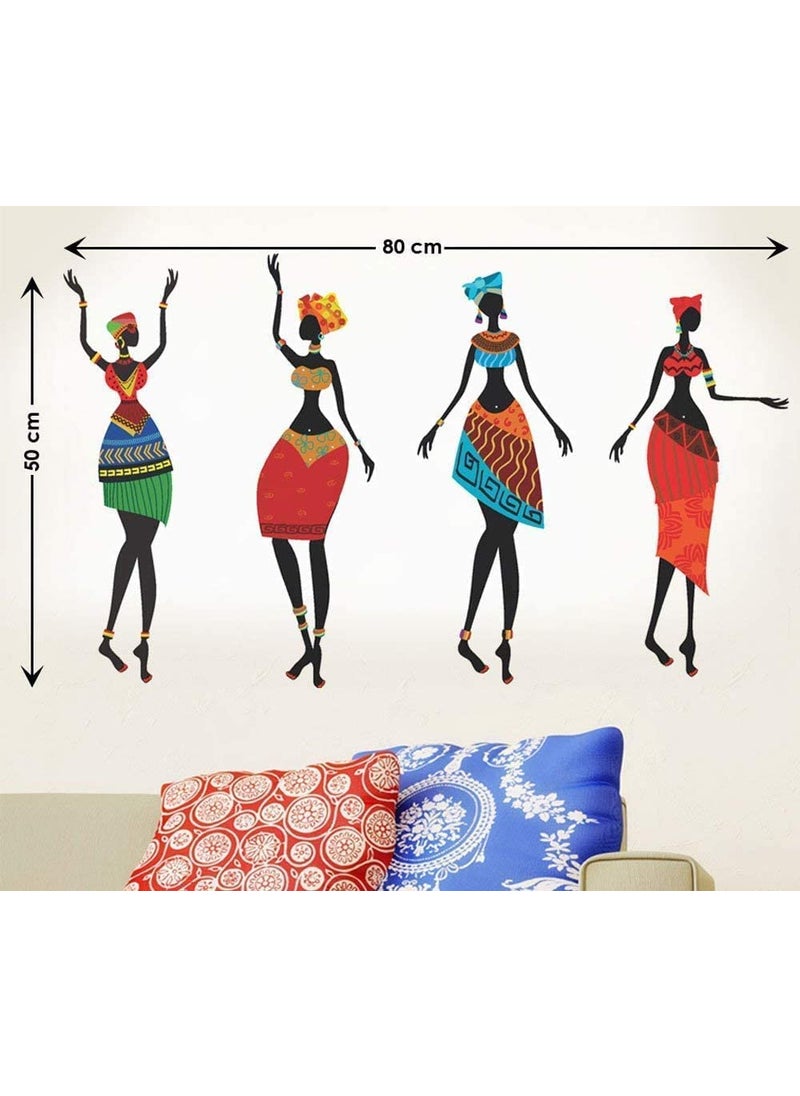 Decals Design Decals Design ' African Women' Wall Sticker (PVC Vinyl, 50 cm x 70 cm, Black)  - Image 3