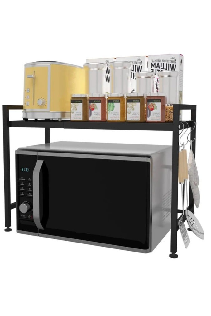 رف ميكروويف معدني قابل للتمدد بطبقة واحدة - Image 1