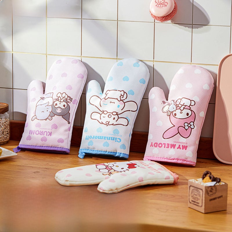 Sanrio Cartoon Oven Mitts Heat Resistant Blue - Image 2