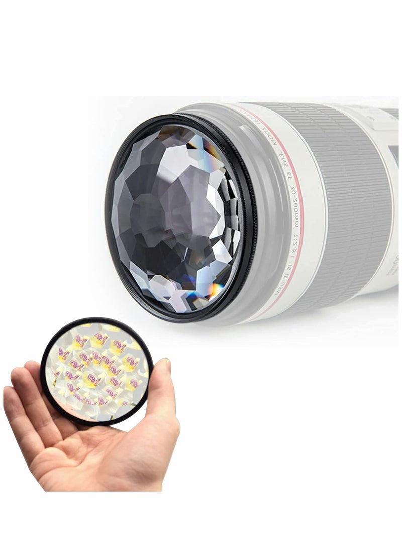 Excefore 77mm Kaleidoscope Glass Prism Camera Lens Filter Variable Number of Subjects SLR Photography Accessories - Image 1