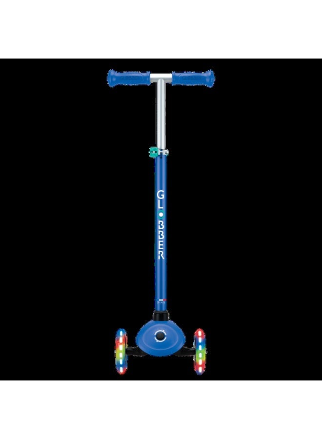 GLOBBER سكوتر أطفال بريمو بلس مع أضواء LED - سكوتر ثلاثي العجلات قابل للتعديل وقابل للطي - أزرق داكن وأخضر - Image 5