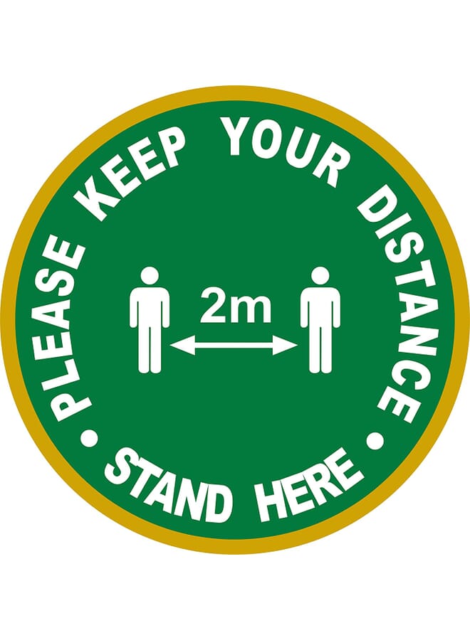 [10 Pack] Social Distancing Floor Decals Stand Her