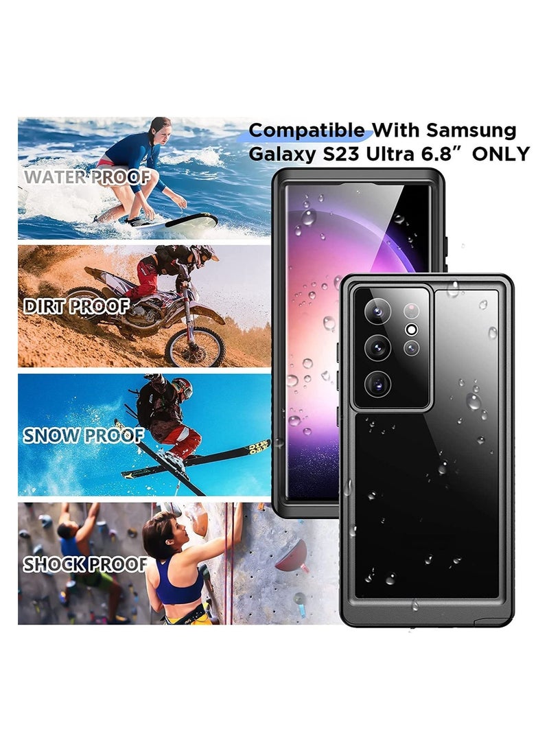 غطاء لجهاز Galaxy S23 Ultra المضاد للماء ، بمدمجات العدسة وحامي الشاشة [Real 360] حافظة صلبة مقاومة للصدمات للجهاز Galaxy S23 Ultra 5G بحجم 6.8 بوصة. - Image 2