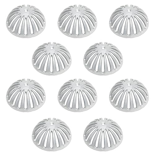 Leyso Heavy Duty Aluminum Drain Covers, Sink Drain Cover, Floor Drain Cover, Dome Strainer Cover for Compartment Sink, Kitchen, Outdoor, Garden, Restaurant 5-1/2" W x 2-1/4"H (10 PCS) - Image 1
