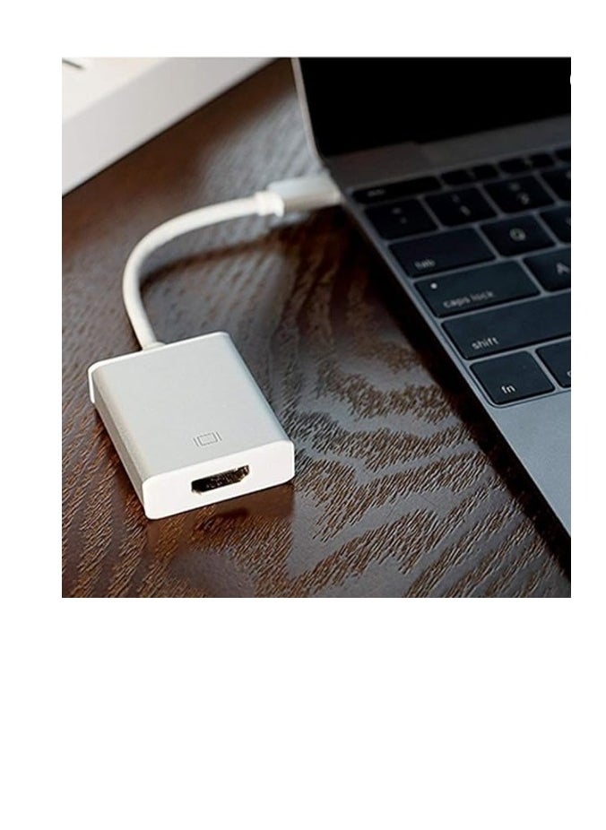 ماركة غير محددة محول متعدد المنافذ USB 3.1-C بدقة 4K، فضي اللون.  - Image 1