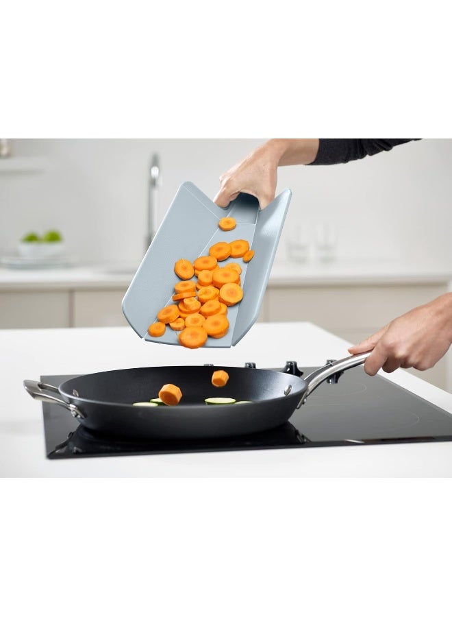 Joseph Joseph Chop2Pot Plus Folding Chopping Board Easy-Grip Handle 2-pack - Small - Sky - Image 4