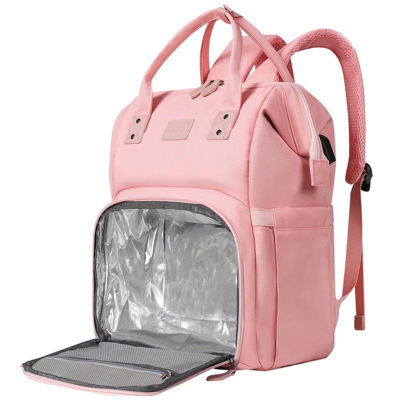 MAQTOIZ Women's Insulated Laptop Backpack Lunch Cooler Bookbag with USB Port for Women (15.6/14/13 Inch Laptop), Gift For Her - Image 1