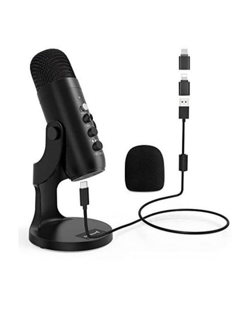 Jmary PW8 Professional Metal Voice Recording Usb Condenser Studio And Podcast Recording Gaming Microphones - Image 1