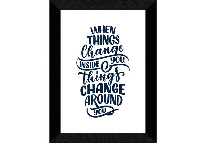 SAF paintings Motivational Quotes Black frame painting for Wall Decoration,Home and Office OL-SANFK33467A - Image 1