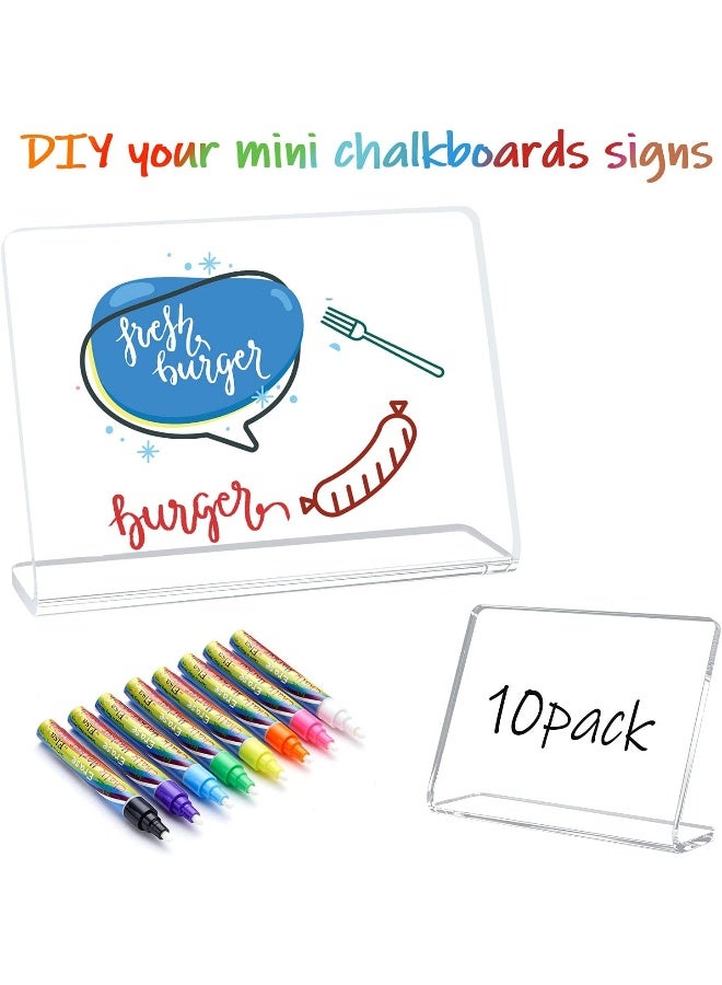 TPGP 20 Pack Acrylic Mini Chalkboard Sign for Food, Clear Mini Tabletop Chalkboard Signs, Small Buffet Chalkboards Signs for Bakery, Birthday Parties, Message Board Signs, Buffet, Weddings and Retail  - Image 3