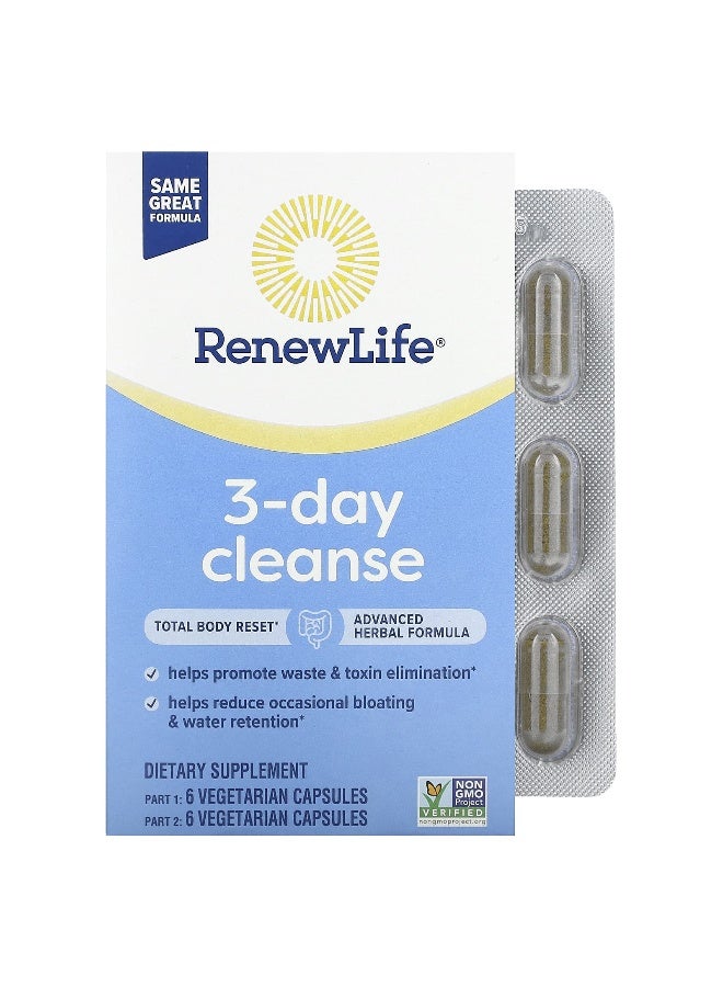 Renew Life, 3-Day Cleanse , 12 Vegetarian Capsules (Packaging may vary) - Image 1