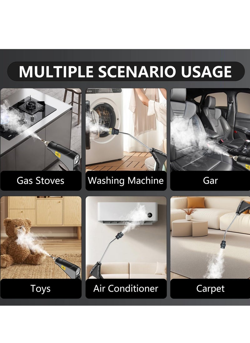 Handheld Steam Cleaner High Pressure Steamer Portable Steam Cleaning Machine for Home Use With 3 Brushes