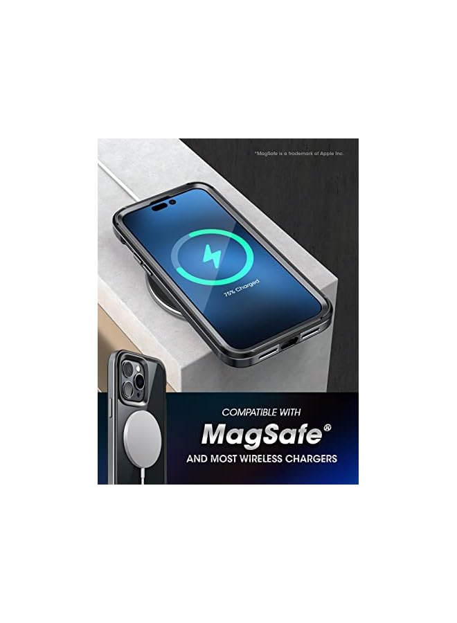SupCase Unicorn Beetle Edge Mag Case for iPhone 14 Pro Max 6.7", Compatible with MagSafe Slim Frame Clear Protective Case with Built-in Screen Protector - Image 5